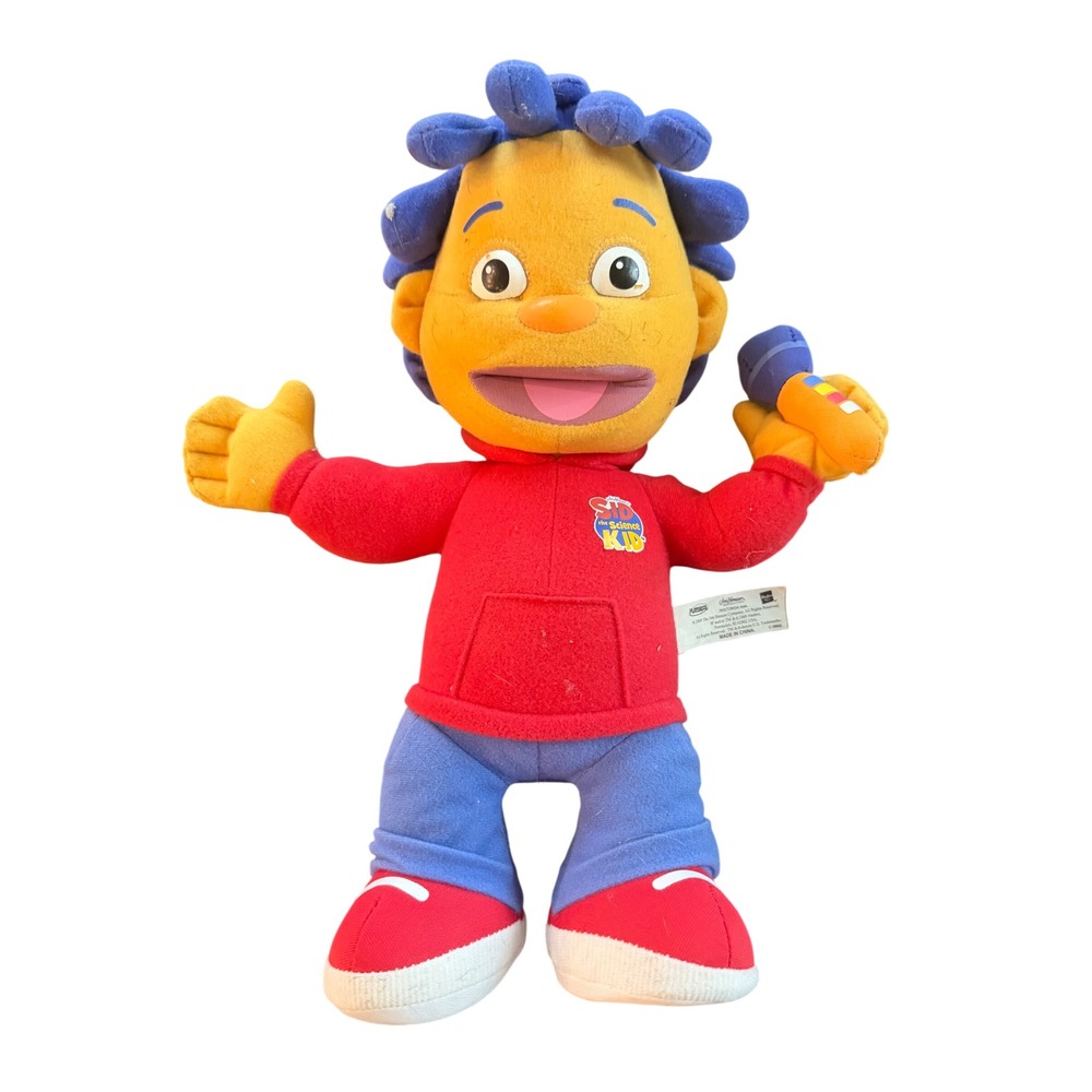 Playskool Jim Henson Sid the Science Kid Plush Doll Red Hoodie Microphone 2009